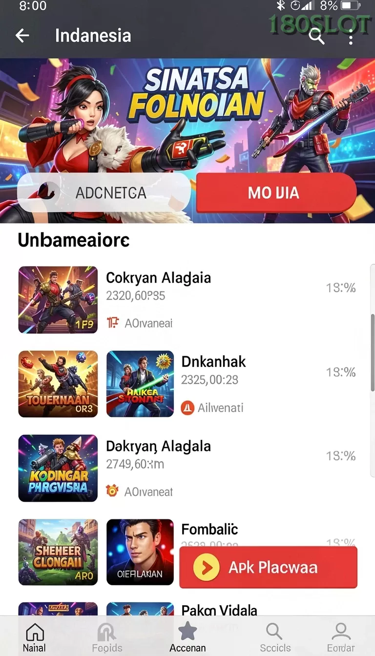 Cuplikan layar JOSS777 — menu navigasi